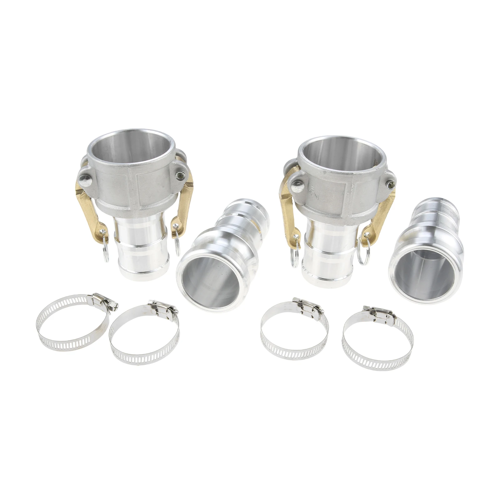 2Sets Cam lock Fittings Type C With E 1/2/3 Inch Cam and Groove Hose Fitting Kit Female Coupling Cam Lock Male Adapter Camlock