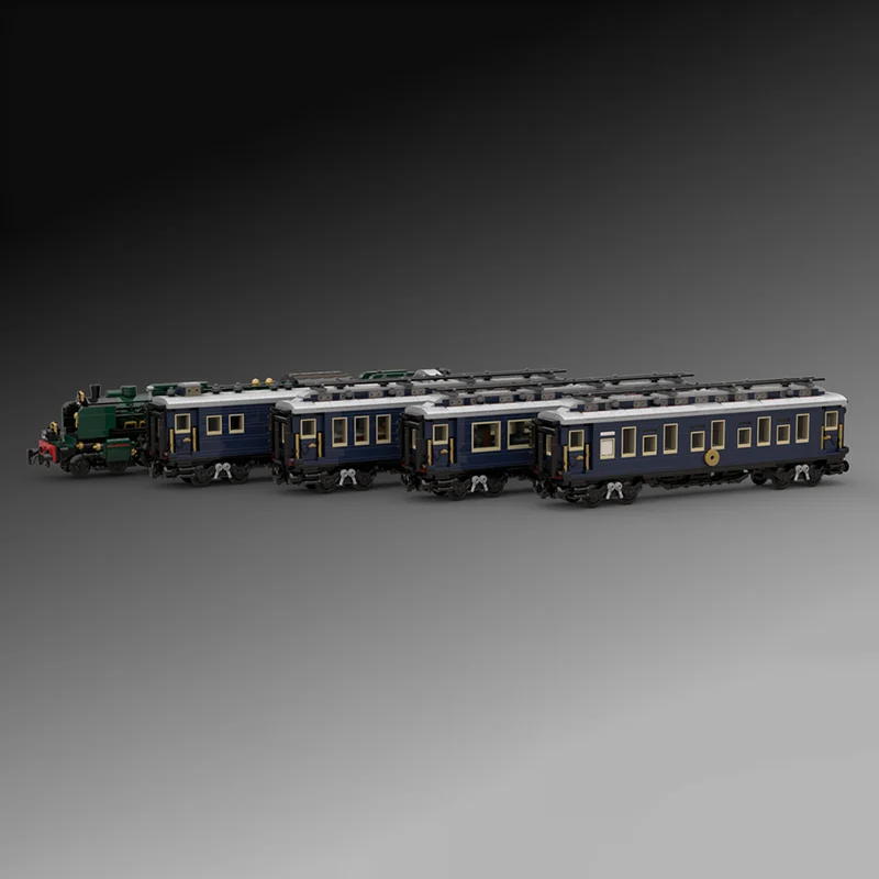 مدينة سيارة نموذج MOC قوالب بناء الشرقية اكسبرس قطار السكك الحديدية وحدات التكنولوجيا الهدايا عطلة تجميع ألعاب أطفال البدلة