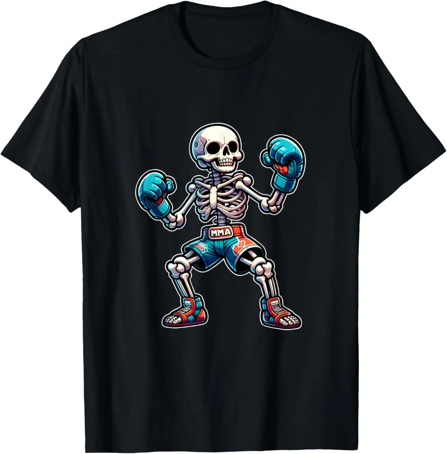 Kickboxing Skeleton Kickboxer muay thai mma fighter T-Shirt