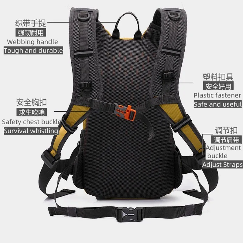 حقائب رياضية خارجية، وحقائب سفر ذات سعة كبيرة، وحقائب ظهر لركوب الدراجات، وخفيفة الوزن للمشي لمسافات طويلة وتسلق الجبال، وحقائب غير رسمية