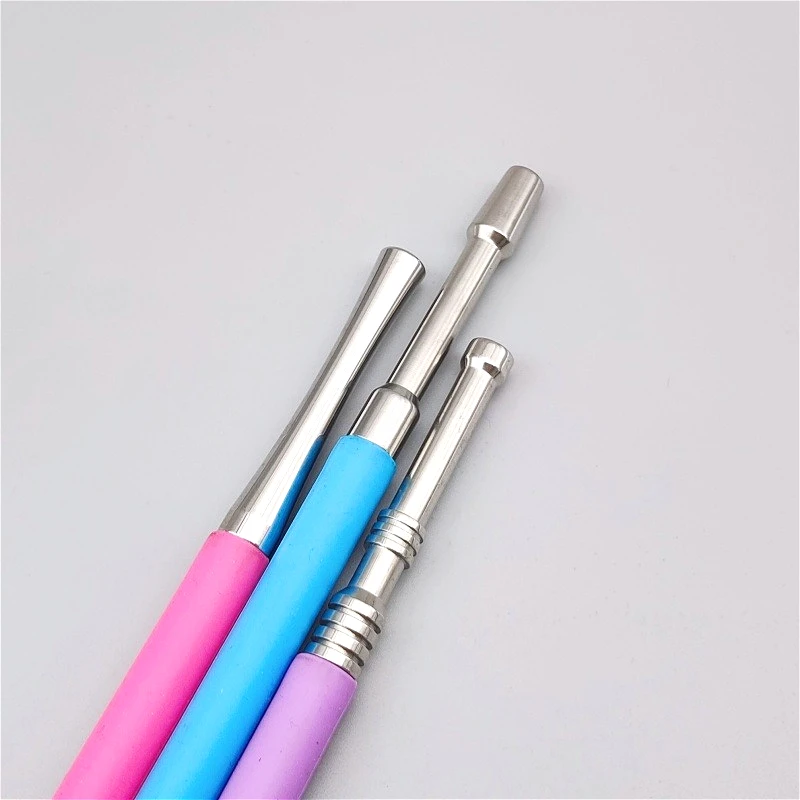 1 unidad de boquilla de goteo de acero inoxidable 510, 65mm/70mm/76mm de largo, con unión recta tipo pajita, estilo aleatorio