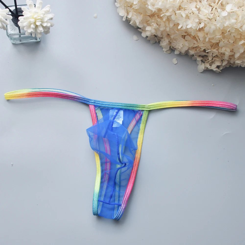 Erotic Lingerie Man Sexi Underwear Men Sissy Pouch Sheer Transparent Gstring Thong Lace Panties Male Hot Sexy Ultra Thin