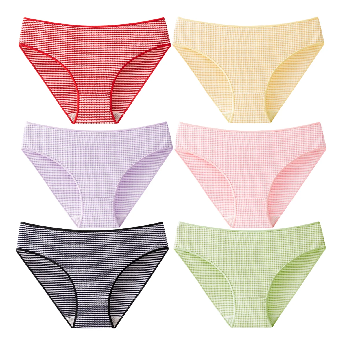 Women Panties Breathable Crotch Warm Underwear for Women Sexy Seamless Briefs Stripes Low Waist Pants Female Winter Lingerie