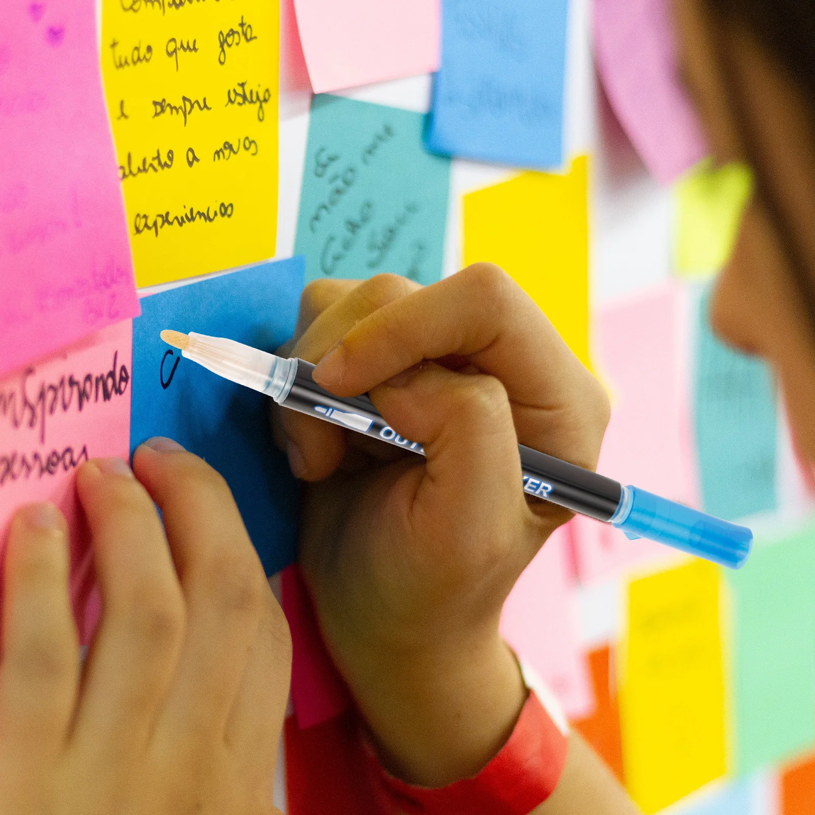 

24Pcs Glitter Marker Pens Colored Double- for Students Highlighting Reading Notes DIY Crafts School Supplies