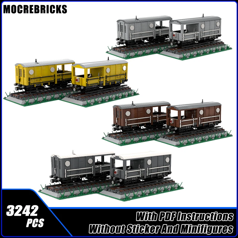 MOC City Railway Freight Trains GWR 20T Toad Brake Van Carriage Sets Technology Building Blocks Model Kid's Bricks Toys Gifts