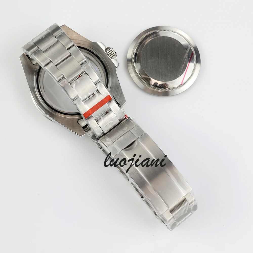 High Quality 40mm NH35 Case and Oyster Bracelet Sapphire Glass for NH34 NH35 NH36 movement 28.5mm dial Submariner Gmt Watch Case