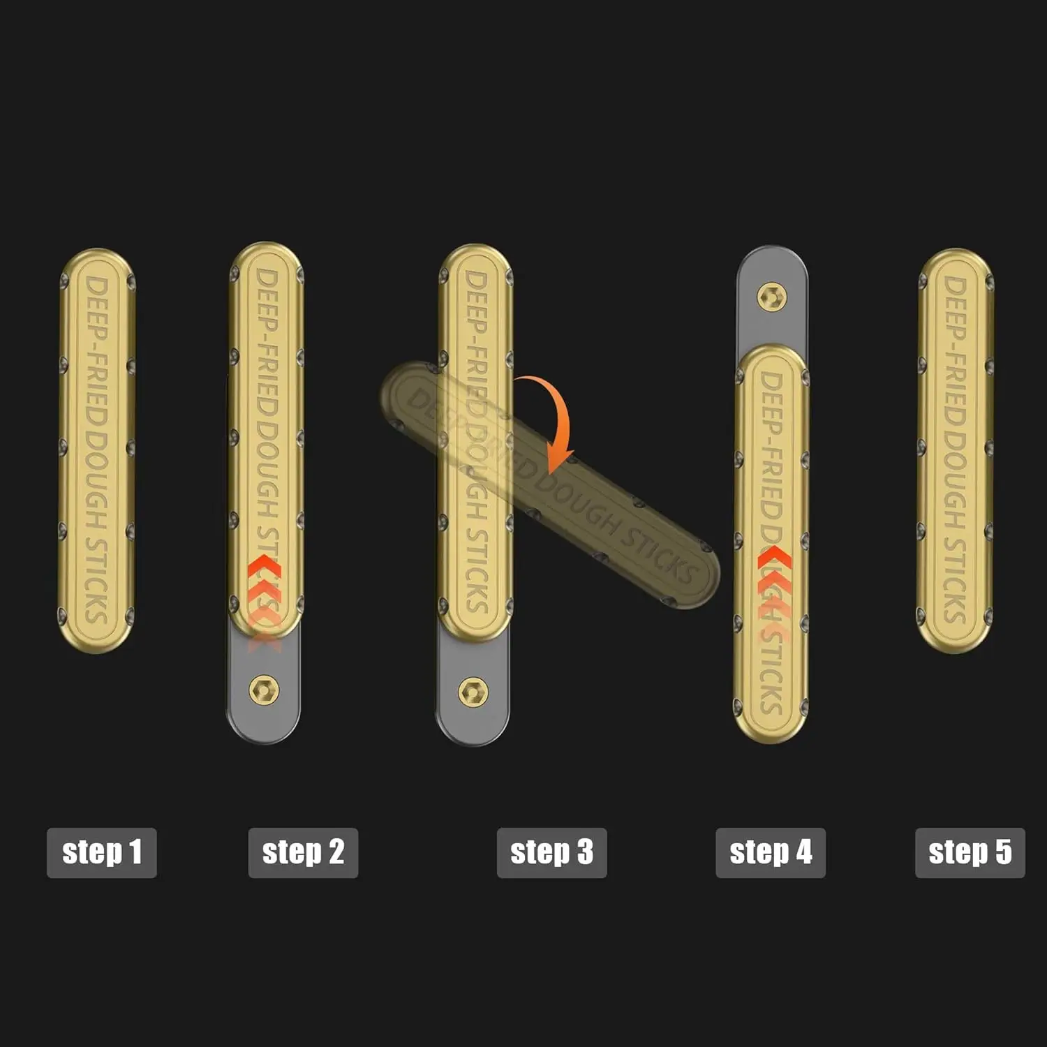 Curseur EDC Fidget en métal 3 en 1, pour Spinner métallique anti-stress, jouet Push Slider, Spinner à main, jouet à bande magnétique pour l'anxiété du tdah