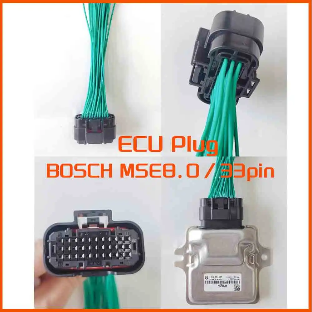 

ECU Core Control Unit Plug Motorcycle Fault Diagnosis Connector for BOSCH MSE8.0 33Pin PBT Material heat resistance