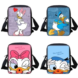 Boy Girls Cute Disneys Mickey Donald Duck Printed Shoulder Messenger Bag Child Casual Handbag Men Women Phone Bag Shopping Bag