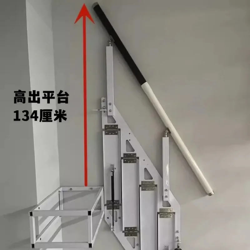 Side wall folding staircase household step steps indoor and outdoor loft duplex second floor