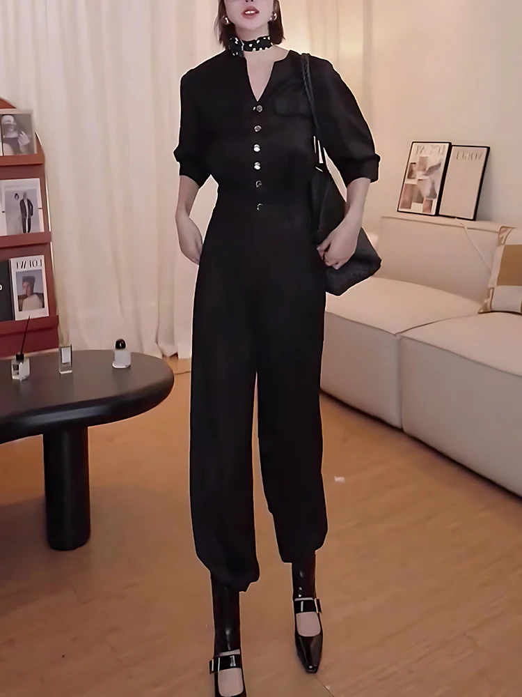 

Блэк-костюм в Корейском стиле, женские летние новые модные утягивающие длинные брюки с высокой талией, V-Ne Five Sve, повседневная одежда