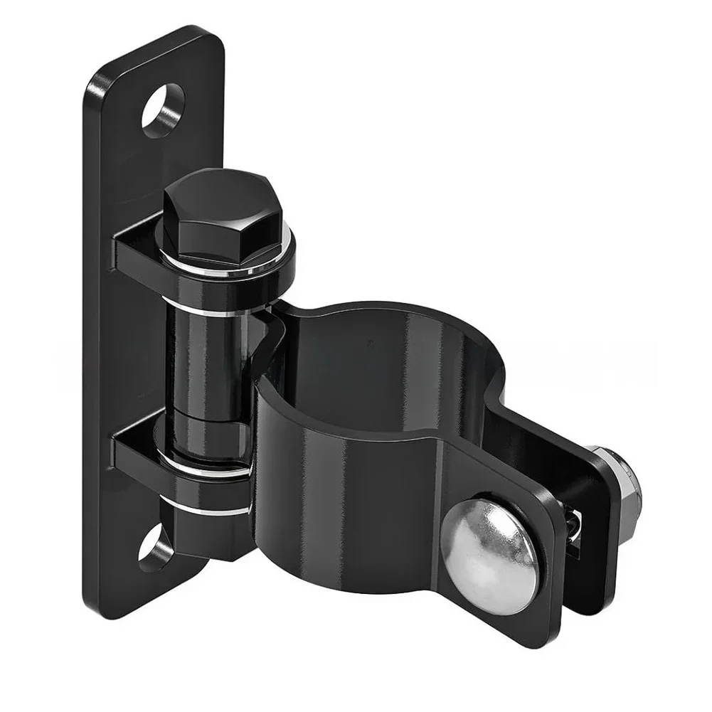 Heavy Duty Carbon Steel Gate Hinge Set for Farm Fence Rust Resistant Electroplated Finish Black Silver 35mm for Gate Hardware