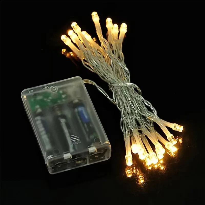 

Electronic lights flashing, starry scene decoration, holiday decoration, color lights, battery box, USB bare light string