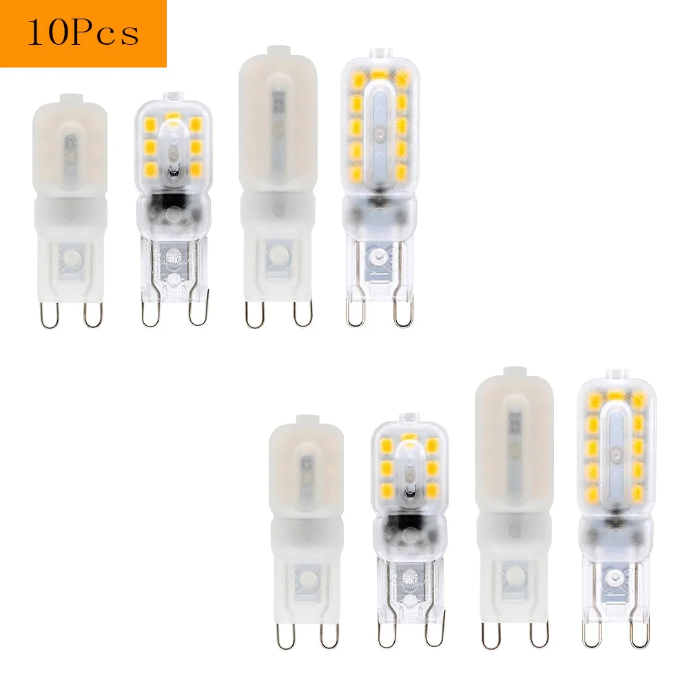 10Pcs/lot G9 Led Corn Bulb 3W 5W 220V 230V Cold Neutral Warm White 22Leds 14Leds Pc Shell 360 Beam Lampada 2835 Smd Mini Light