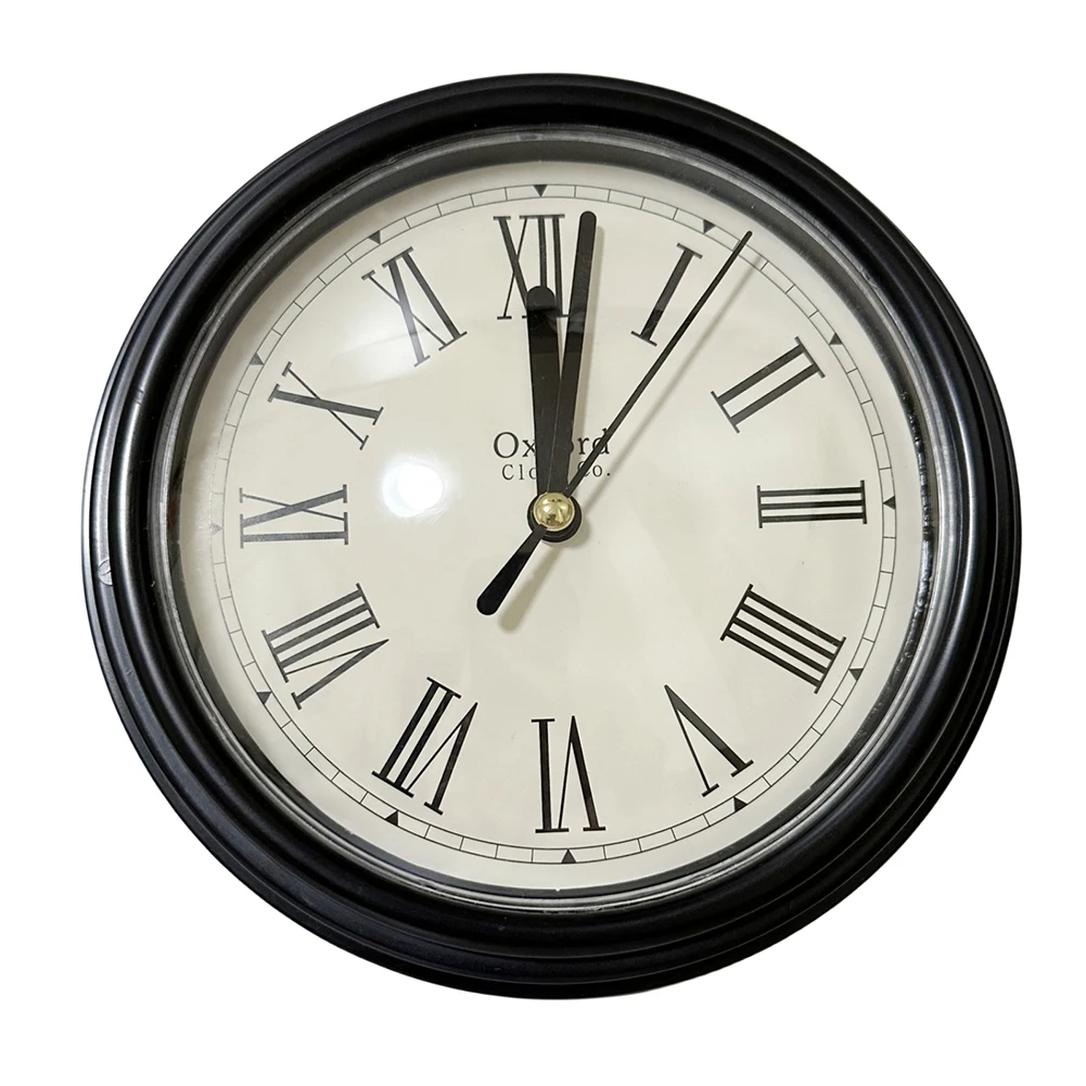 Vintage Round White Wall Clock Antique Clock Study Room Kitchen Living Room Quiet Wall DIY Quartz Clock Decor Accessories