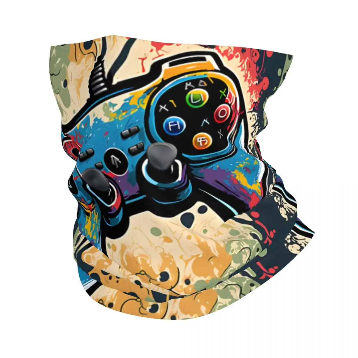 Game Controller Scarf Neckerchief Neck Face Mask Polyester