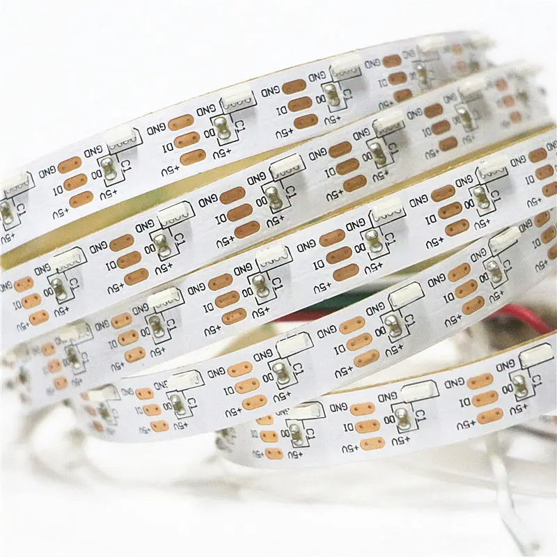 SK6812 Side View LED Strip Light 5m 4020 Side Emitting WS2812B IC Individually Addressable Thin Tape String Dimmable DC5V/12V