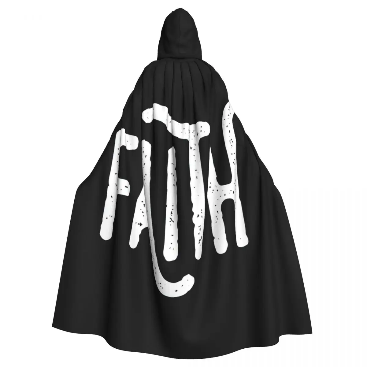 Faith Hooded Cloak Halloween Party Cosplay Woman Men Adult Long Witchcraft Robe Hood