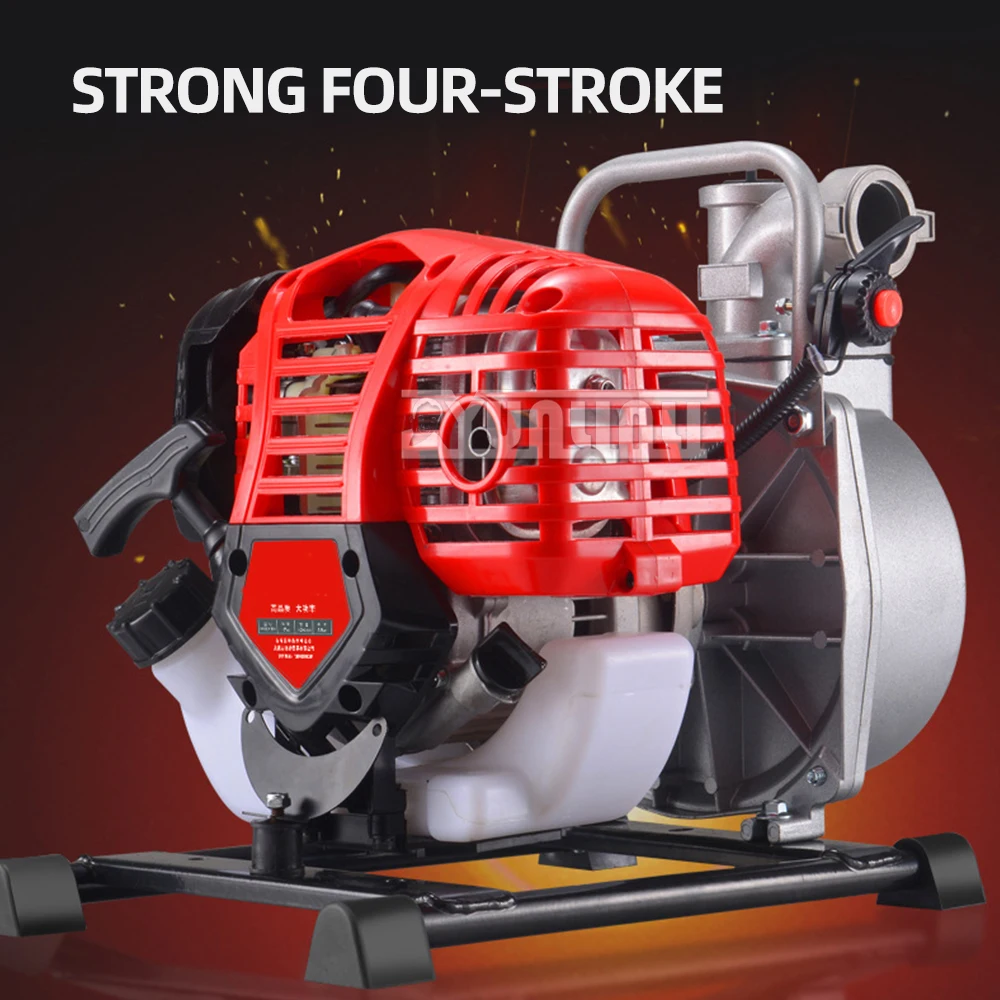 

Водяной насос двигателя, 2/4-тактный самовсасывающий насос с газовым питанием, мусорный водный перекачивающий садовый насос для ирригационного бассейна, 2025НОВИНКА