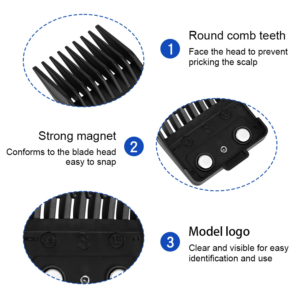 Hair Clipper Magnet Limit Guide Comb for Trimmer Universal Cutting Guide Comb Haircut Tool Professional H Limit comb storage box