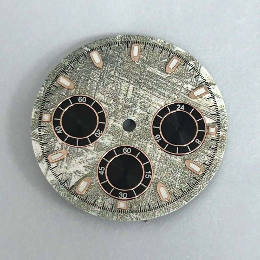 Customized Watch Dial Blue Luminous Dial Fit for VK63 Movement Watch Case Face 29.8mm VK63 Dial Parts