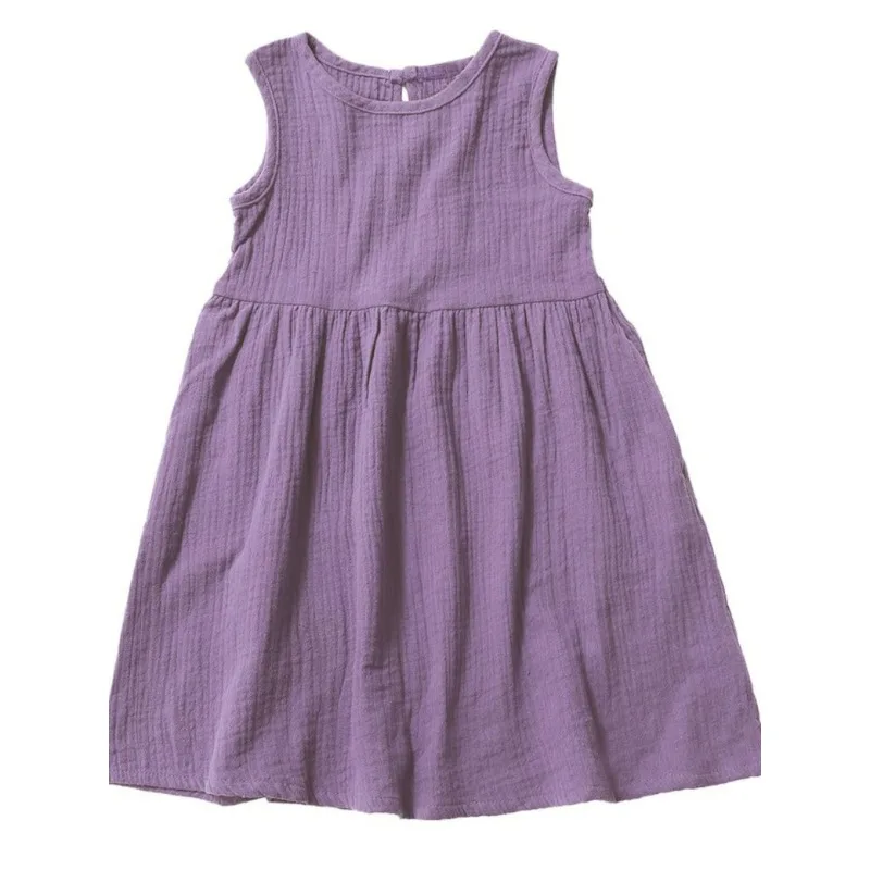 100% Musselin-Baumwolle Sommerkleid für Mädchen – Detail 3
