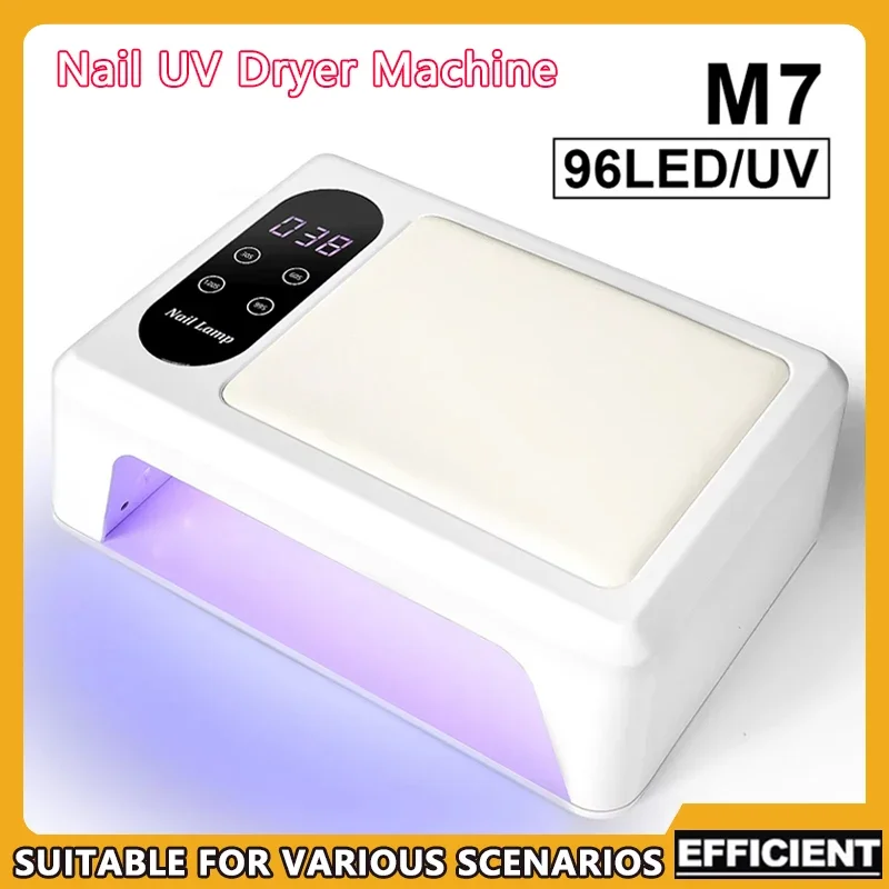 مجفف احترافي 96 مصباح أظافر LED للأشعة فوق البنفسجية معالج سريع مع 4 خيارات للمؤقت لأدوات صالون الأظافر #1