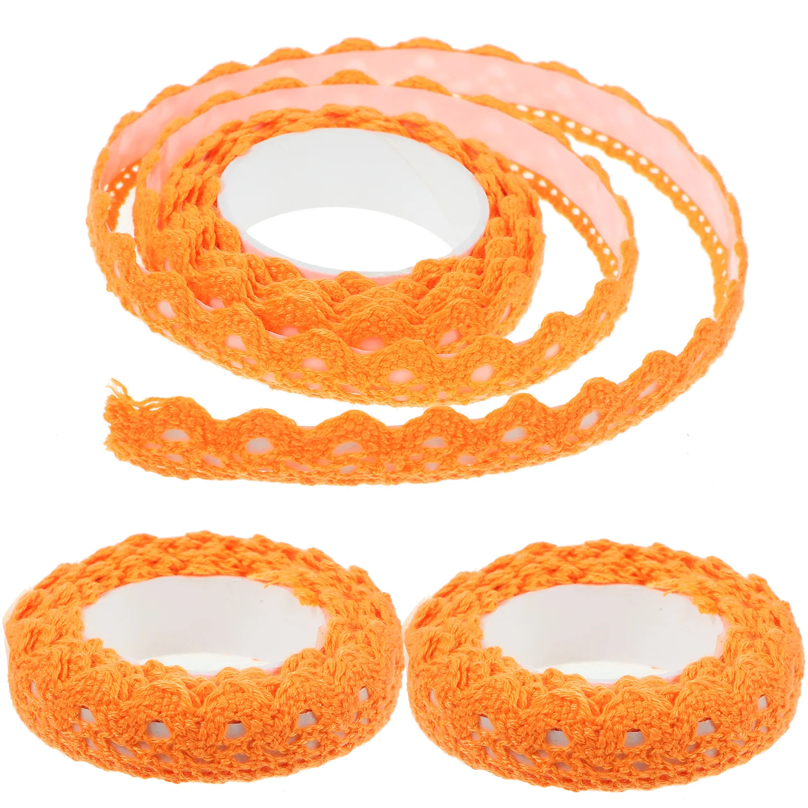 

3 Rolls Lace Tape Adhesive Decorative Lace Pattern Tape for Scrapbooking Hand Crafting DIY Gift Packaging Creative Crafts