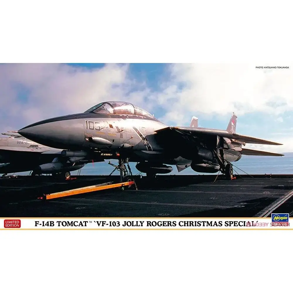 Static Assembled Model Hasegawa-02391 1/72 Scale For US F-14B Tomcat VF-103 Pirate Flag Christmas Edition Model Kit