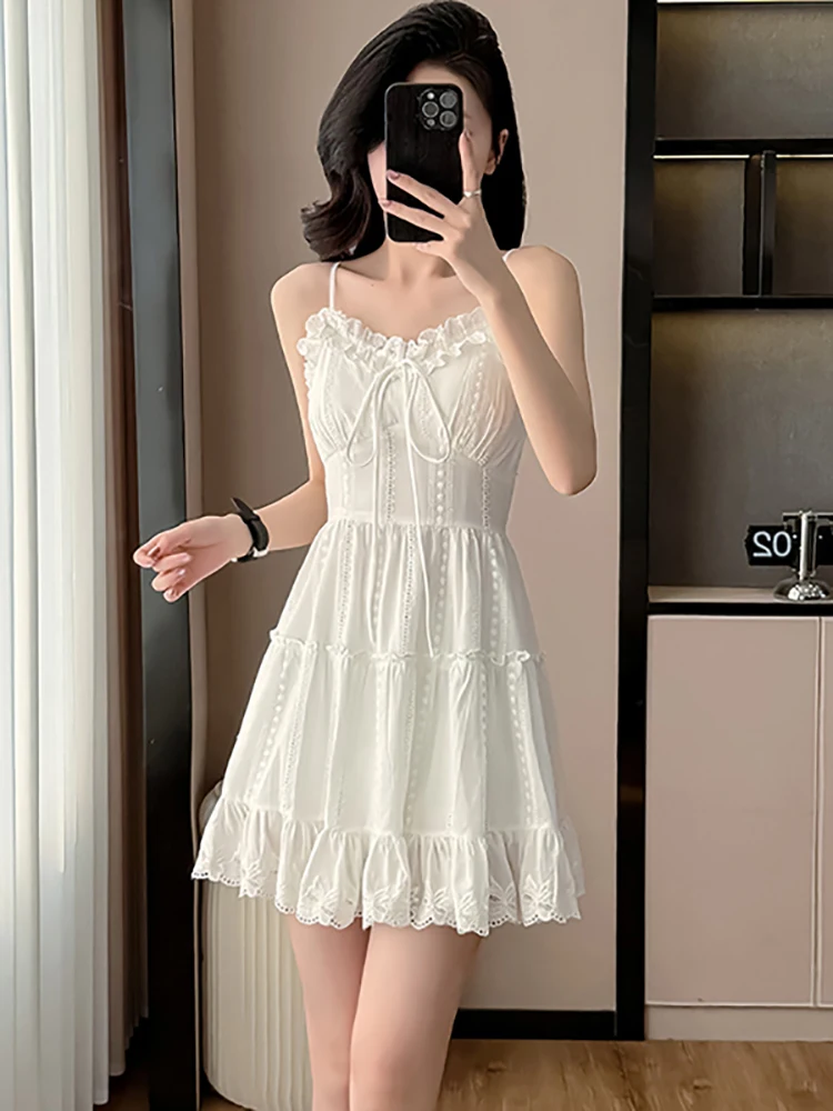 slim fit dress slacks Y2K Slim Mini Dress – Sleeveless Butterfly Knot Korean Fashion –  Thekittenpark main image 1