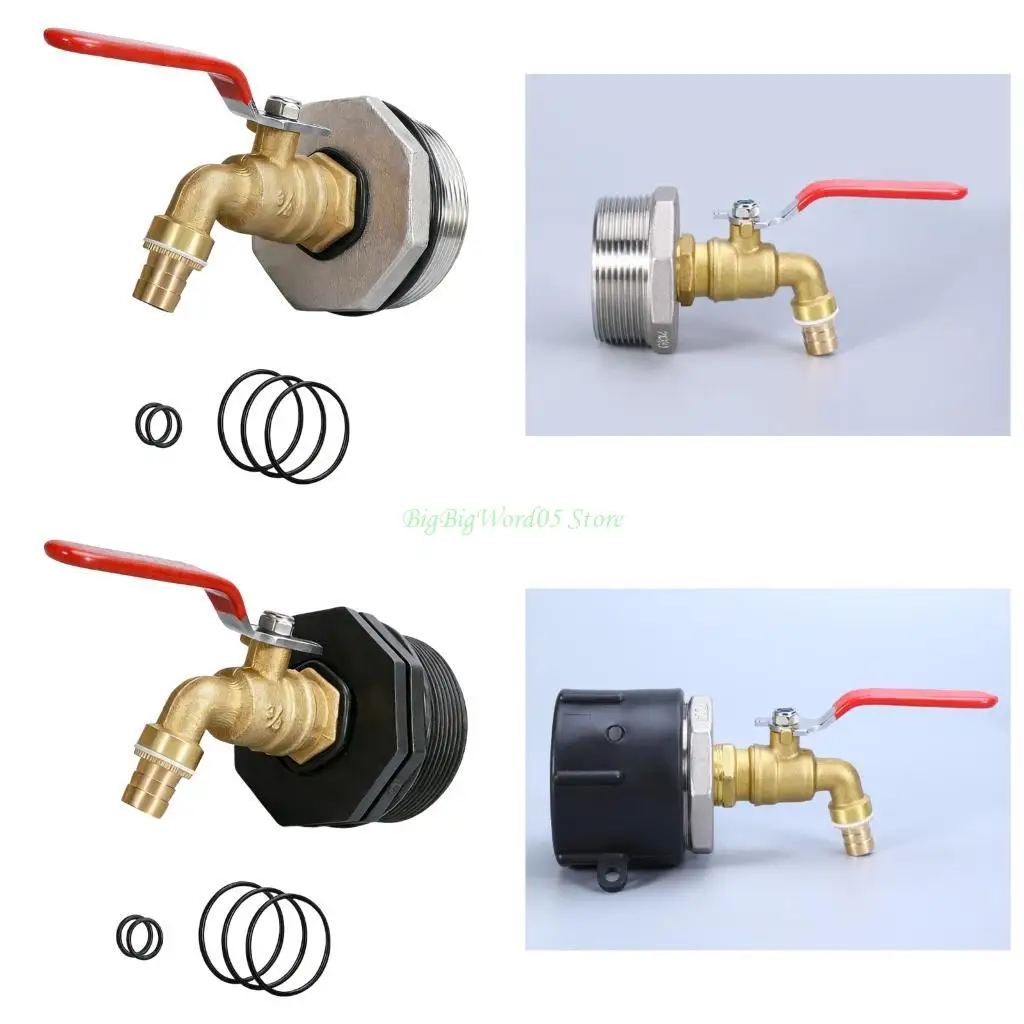 

24TE Brasses Water Faucet Adapter Heavy Type Water Spouts Connector for Tanks and Water Storage Container