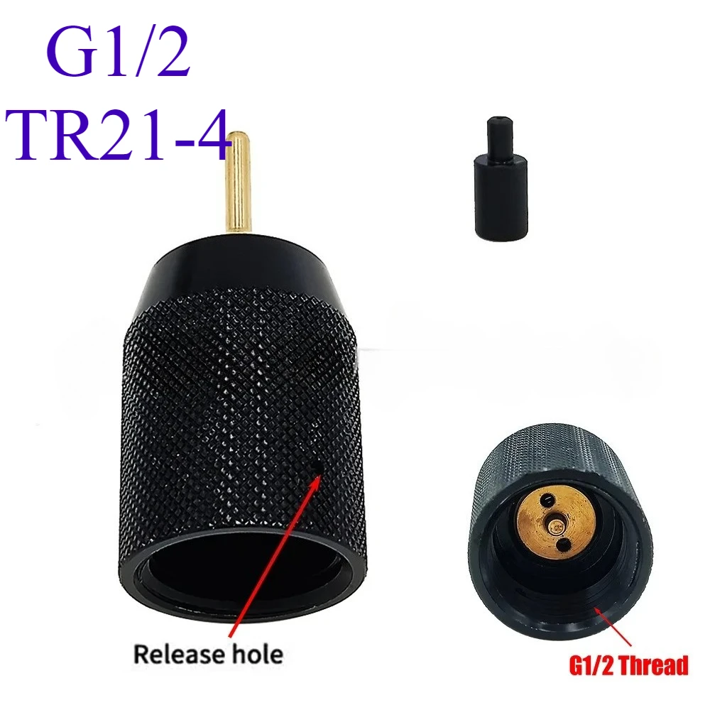 

Universal CO2 Inflator Valve with Dual Threads (G1/2 & TR21-4) - Compatible with SodaStream Cylinders for DIY Sparkling Water
