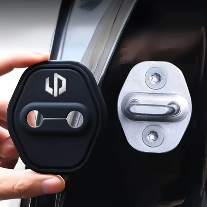 Car Door Latch Silicone Cover Silent Anti Collision Anti Scratch Interior Accessories For Leapmotor S01 C11 C01 Reev