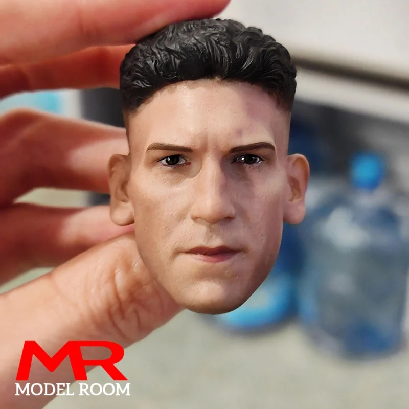 Jon Bernthal Normal verletztes Kopfskulptur-Schnitzmodell im Maßstab 1:6, passend für 12'' männliche Soldat-Actionfigur-Körperpuppen