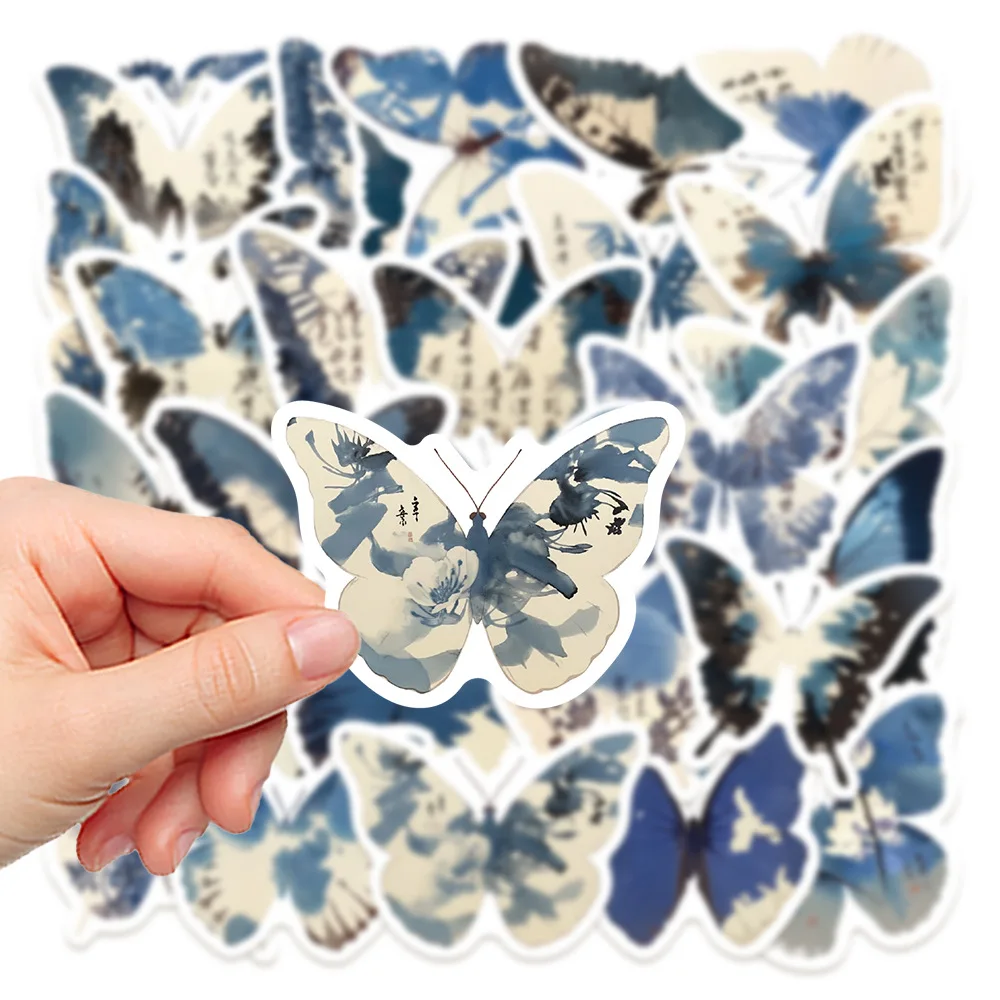 30 個竹月シリーズステッカーレトロスタイルおもちゃ昆虫デカールハンドアカウントクリップボードラップトップ荷物 DIY 装飾ステッカー