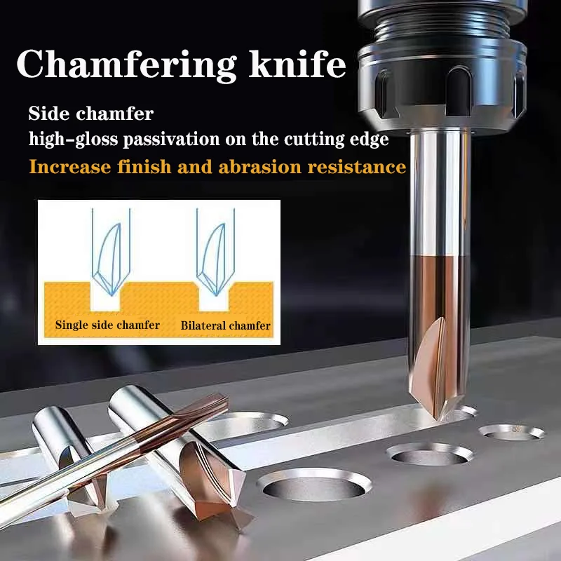 Cnc Cutters Carbide Chamfer Milling 90 Degree 8mm Cutter Cnc Router Bits Deburr Aluminum End Mill Engraving Chamfer Cutter