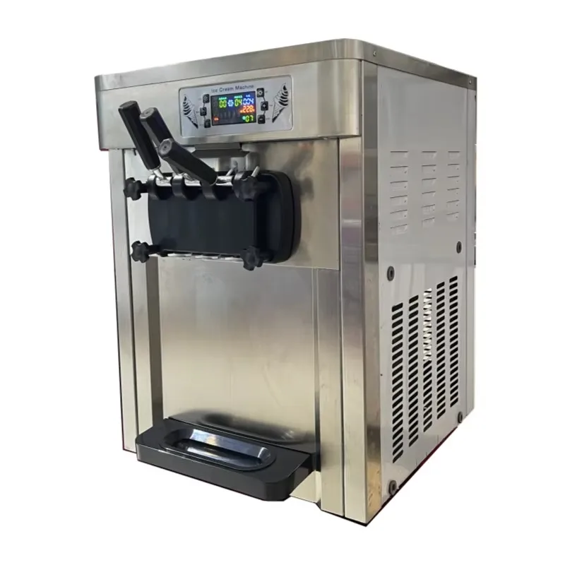New commercial stainless steel top mini soft ice cream machine Sanwei yogurt fruit small ice cream machine