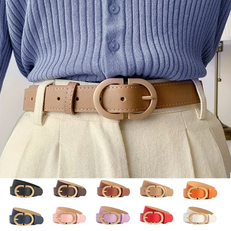 

Girl Casual Belt AllMatching Waist Belt for Pants Jeans PU Leather Waistbelt