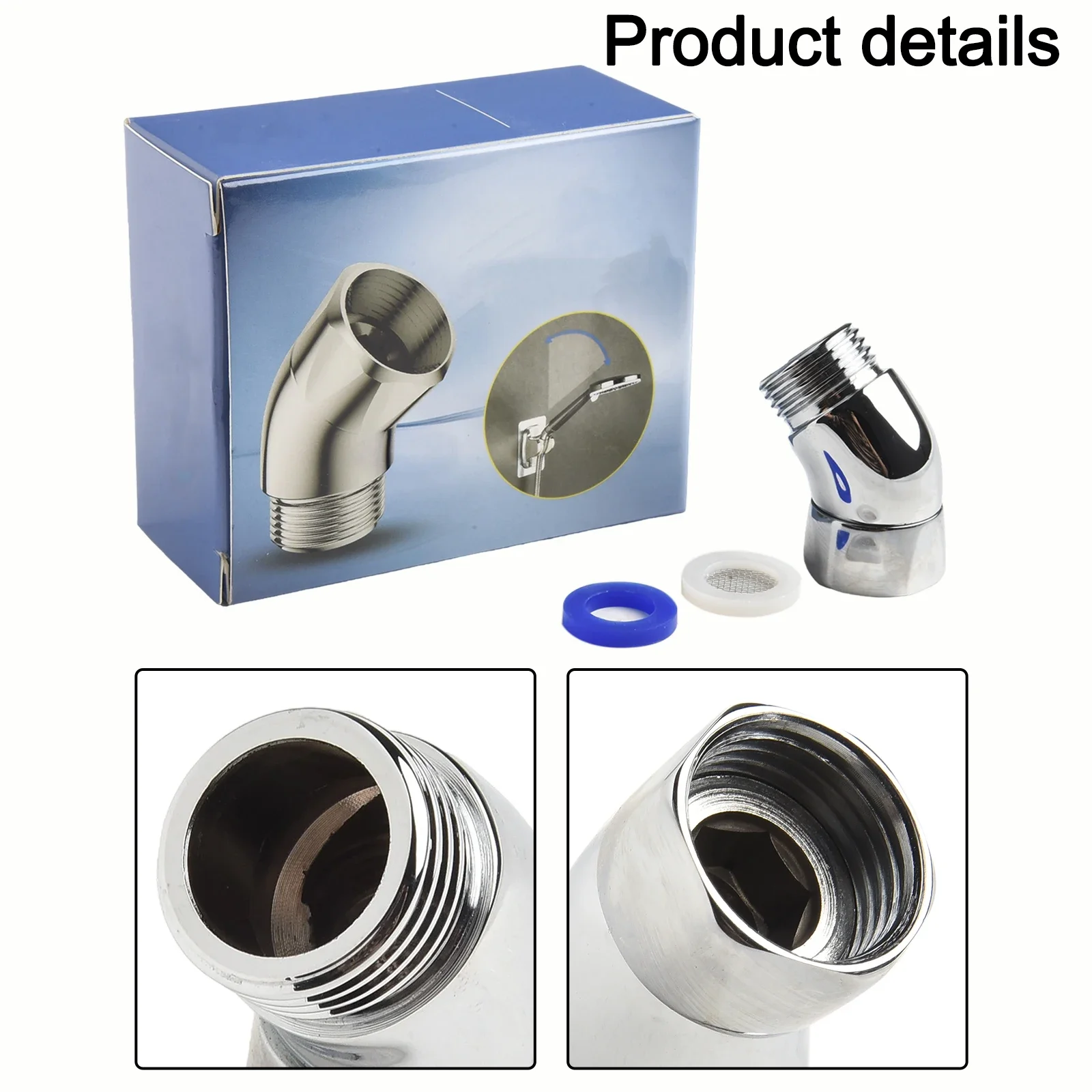 G1 2 Shower Fitting Shower Elbow Brass Shower Connector Faucet Standard G1 2 Connection Easy Tool-Free Installation
