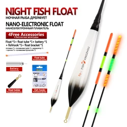 1Piece Composite Nano Electric Float+1 CR425+1 Float Tube+1 Bag Hooks+1 Float Rest Luminous Buoy Vertical Buoy Lake Bobber Tools