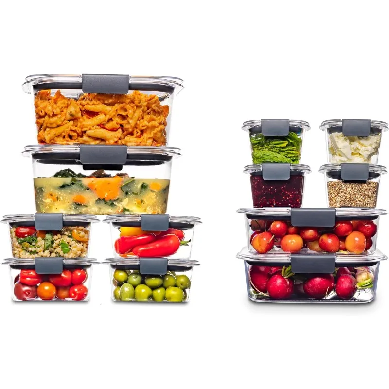 BPA-Free Airtight Food Storage Containers, 24-Piece Set, Easy for Meal Prep, Lunch & Leftovers