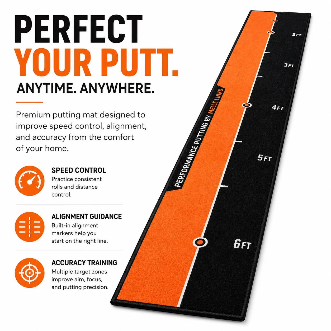 

Indoor Home Golf Putting Green Mat Mini Golf Putter Practice Trainer Simulation Turf Putting Carpet for Daily Training