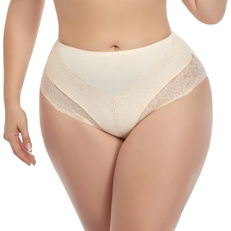 Beauwear 7XL plus size underwear for women floral lace panties sexy solid color briefs ultra thin soft comfort underpants