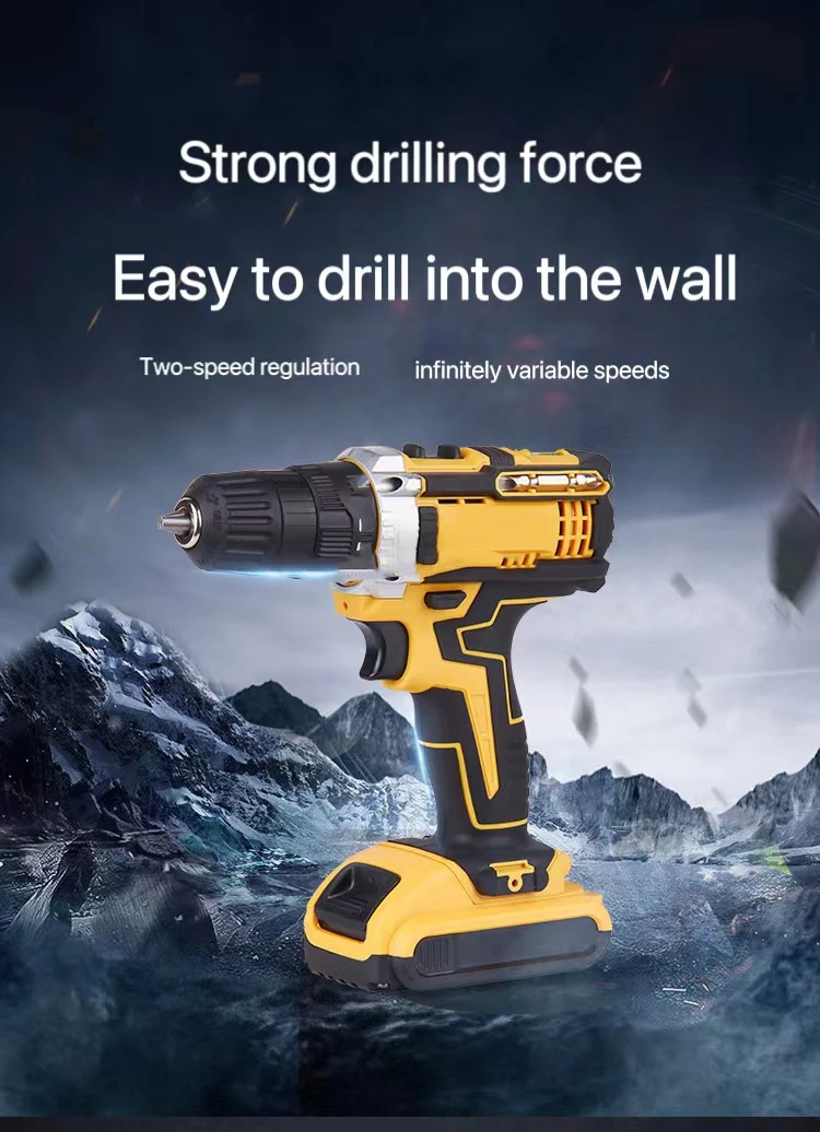 Multi-function Power Angle Drill Tool Cordless Drill Electric Cordless Hammer Driver Drill