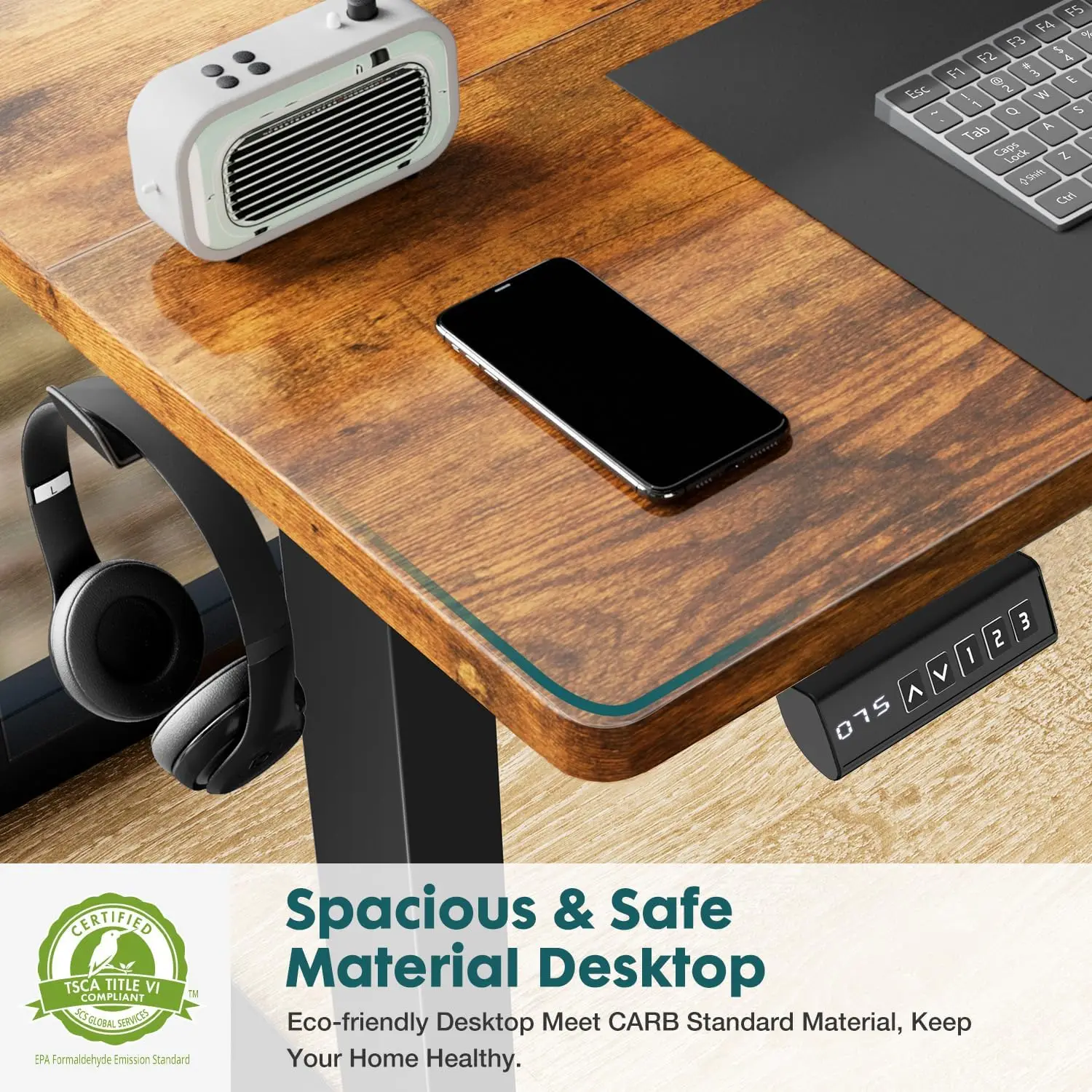 63 Inch Electric Adjustable Height Standing Desk with Dual Motors, Memory Presets, and Cable Management for Home Office