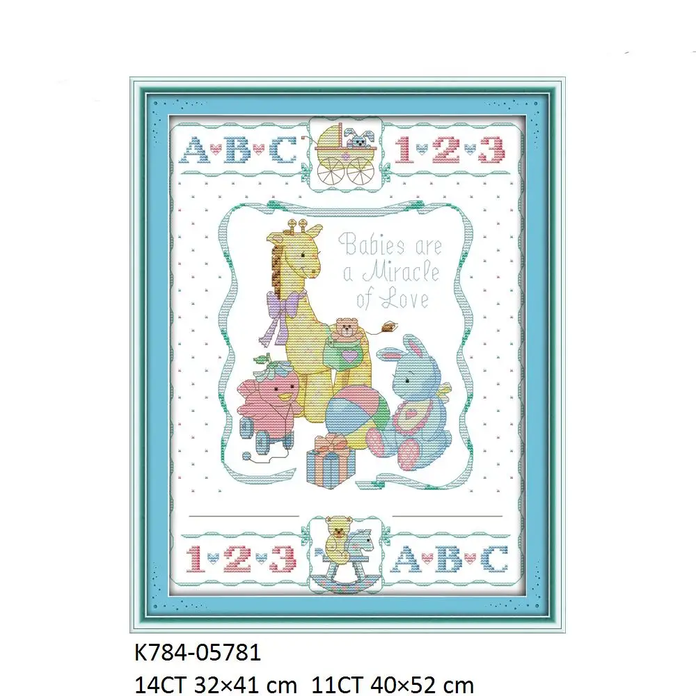 Joy Sunday The giraffa And His Friends peluche crosss-Stitch D626 J383 K784(2) kit per punto croce di animali artigianali