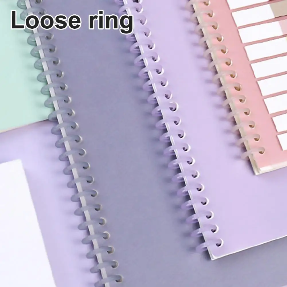 10Pcs Fashion Binder Ring Waterproof Plastic Loose-leaf Ring Album Journals Loose-leaf Binder Ring