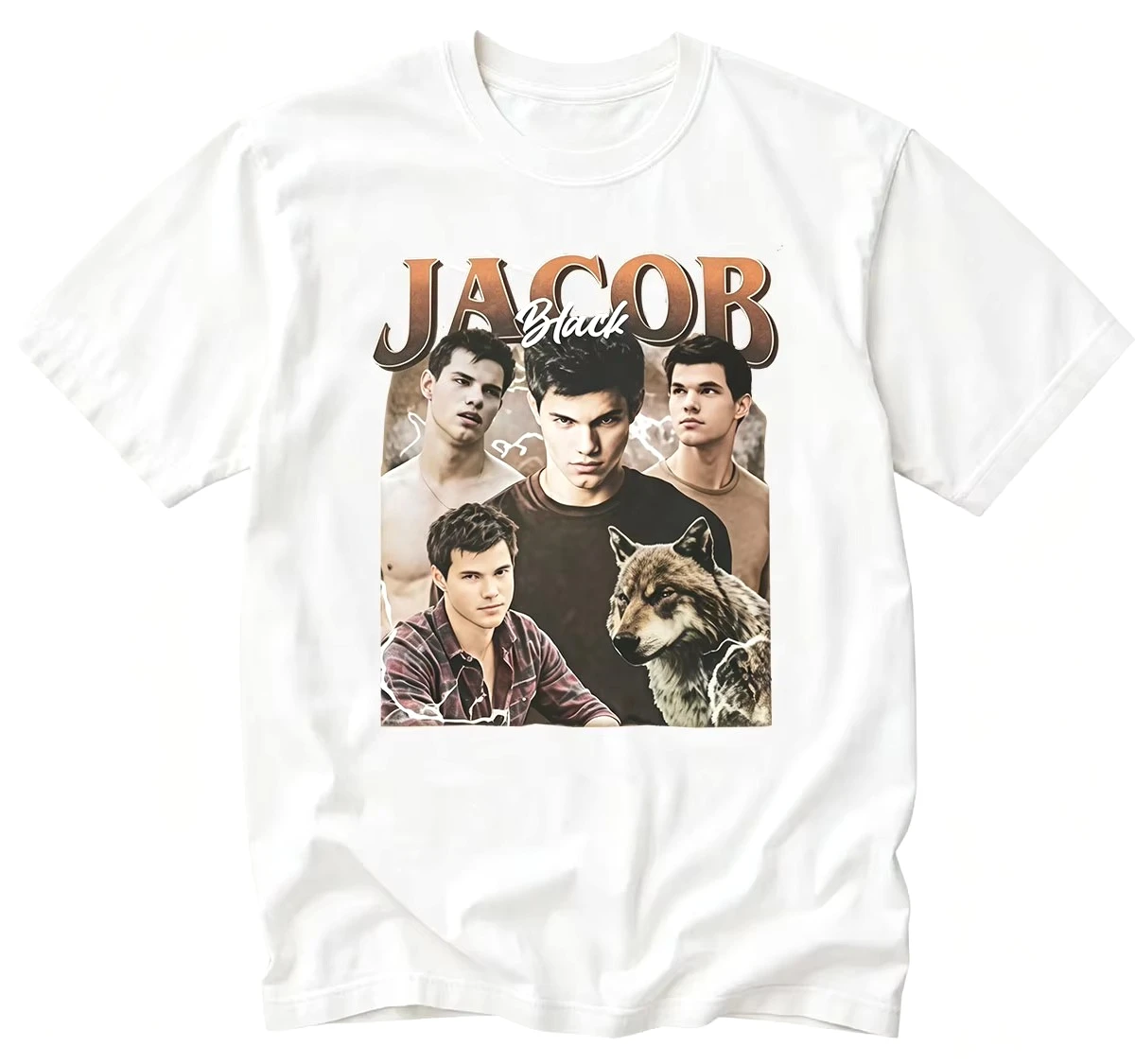 Summer Hot Sale Movie Twilight Jacob Black Graphic T Shirt Unisex High Quality Fashion Top Y2K Gothic Cotton Oversized T-shirt