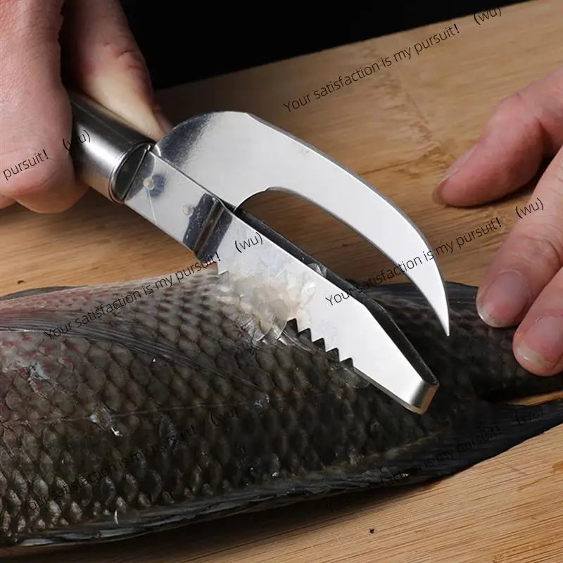 2 in 1 fish skin brush to quickly remove fish scales and clean kitchen accessories