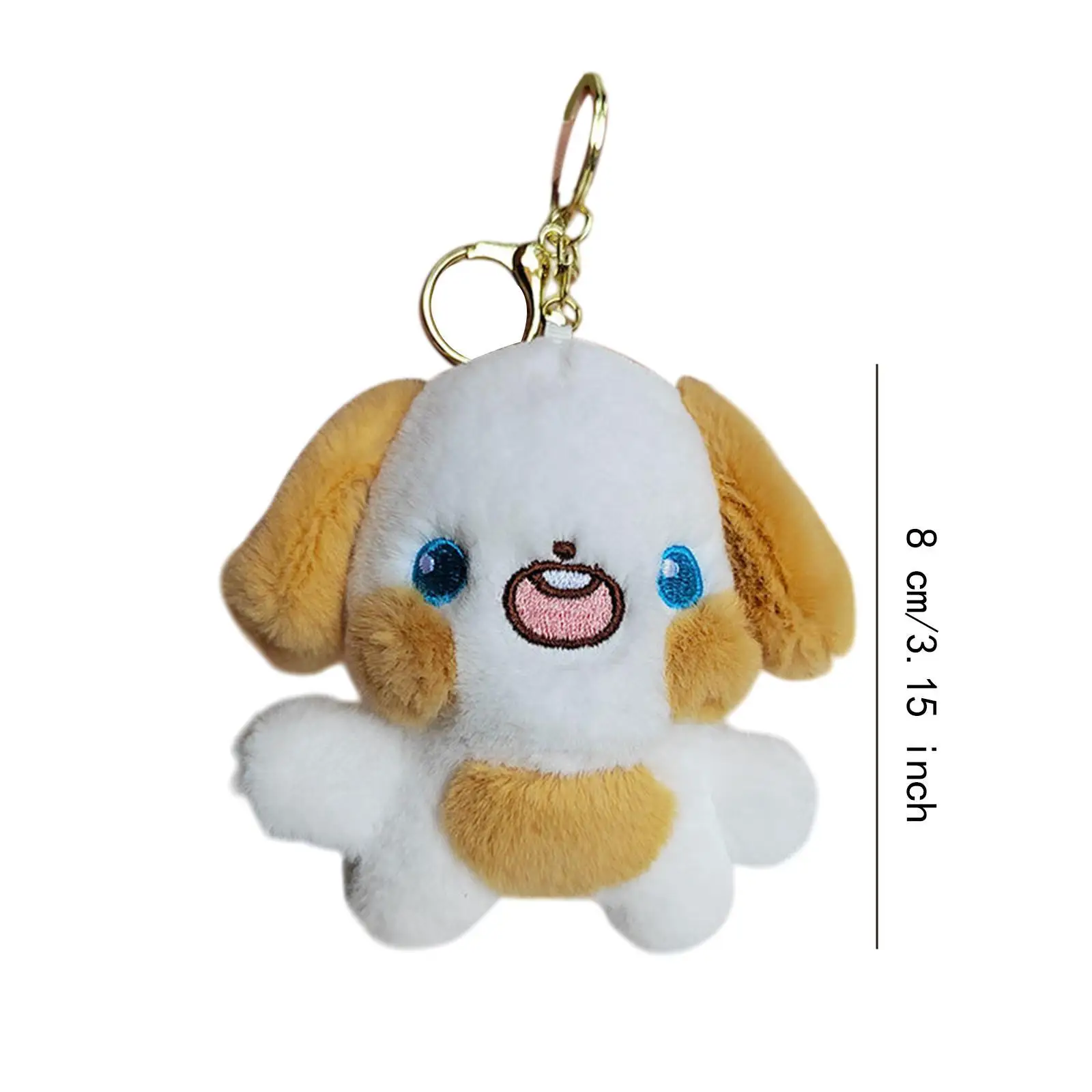 Plush Doll Keychain Bag Pendant Stuffed Keychain Toy Cute Push Keychain Dog for Handbag Decor Backpack Women Girls Purse